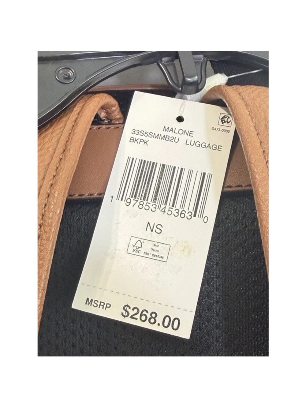 NEW Michael Kors Malone Leather Backpack Brown - Picture 8 of 8